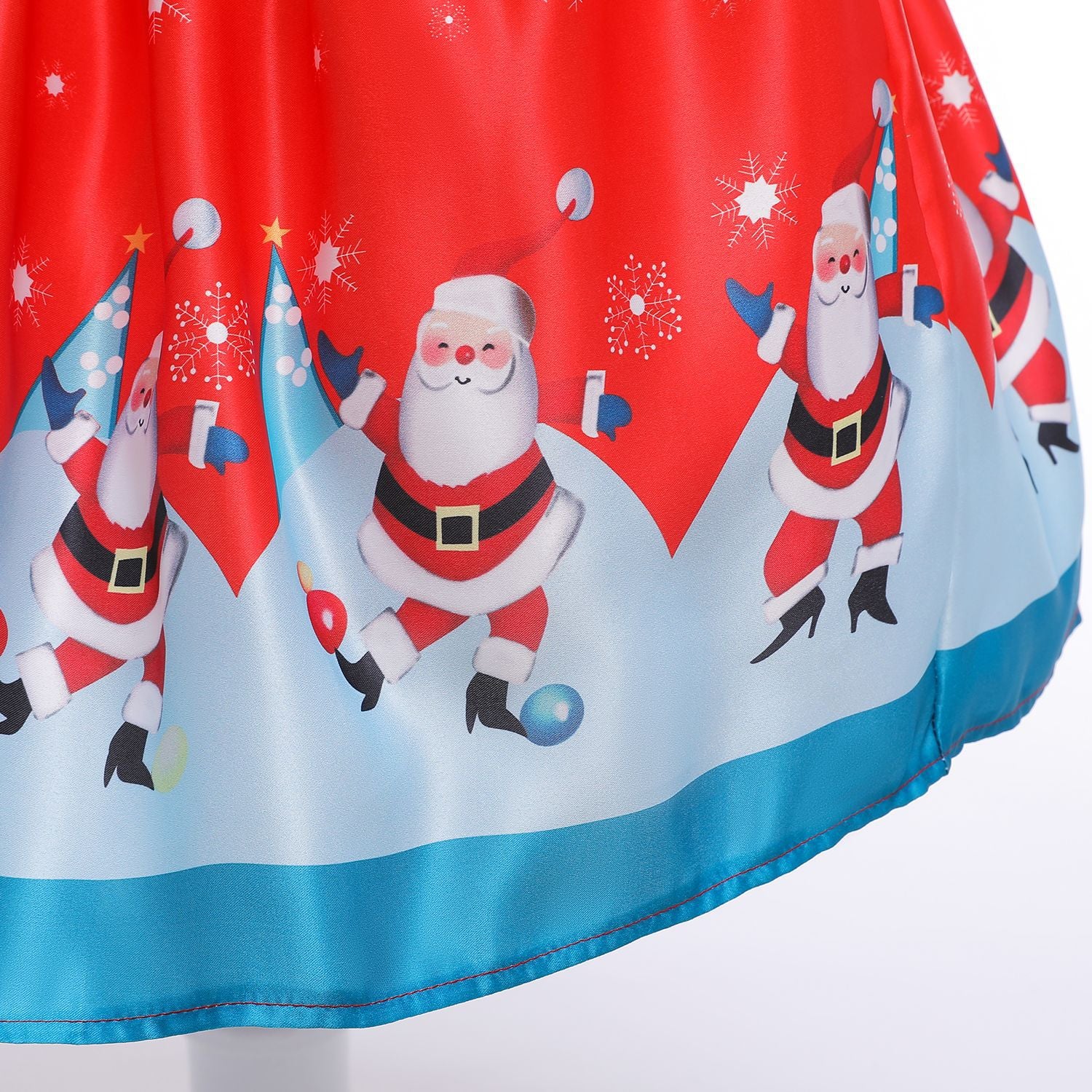 Children's Christmas print mid-length skirt Santa Claus
