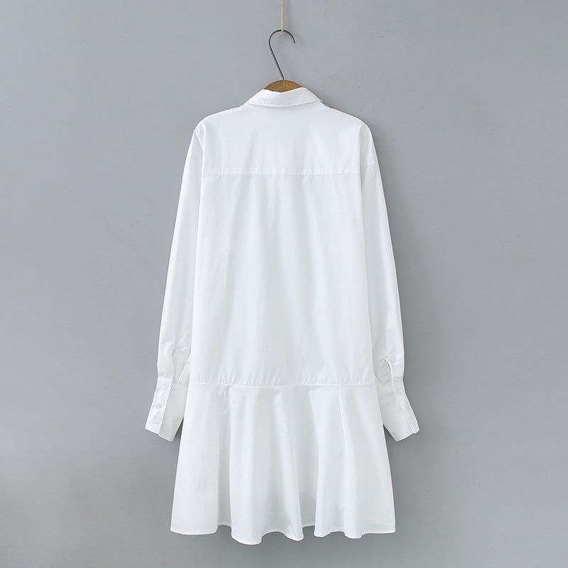 Long-sleeved fishtail dress