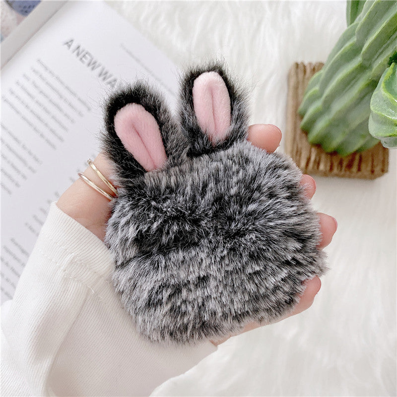 Compatible with Apple, Cute Pink Rabbit Airpods Protective Cover Plush Soft Silicone Airpods Pro Apple Wireless Bluetooth Headset Cover Airpods2 Protective Cover Ipods Shell Cover 3 Generation 23 Tide Brand Ins