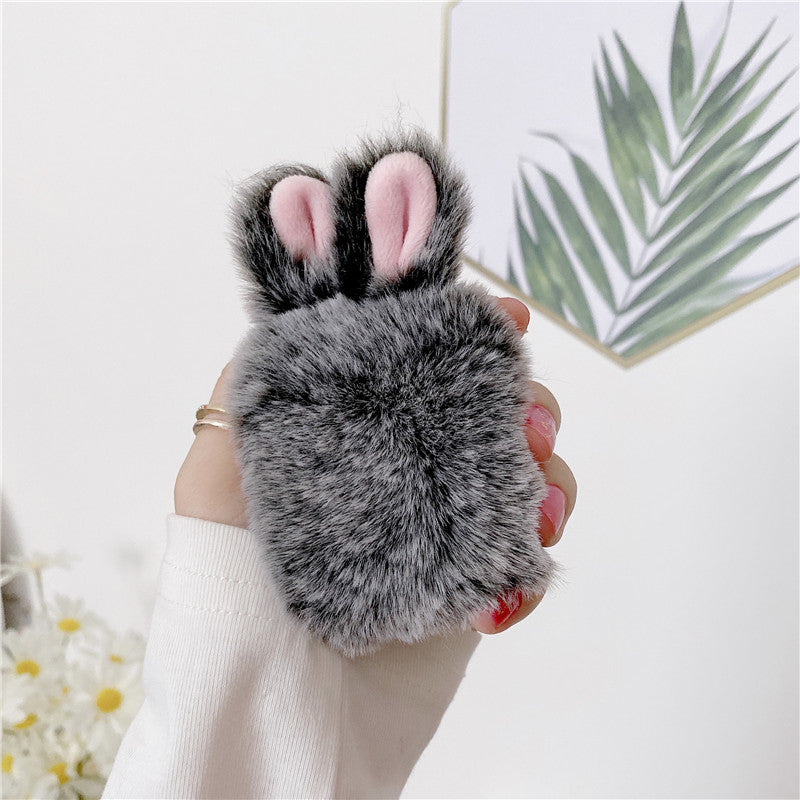 Compatible with Apple, Cute Pink Rabbit Airpods Protective Cover Plush Soft Silicone Airpods Pro Apple Wireless Bluetooth Headset Cover Airpods2 Protective Cover Ipods Shell Cover 3 Generation 23 Tide Brand Ins
