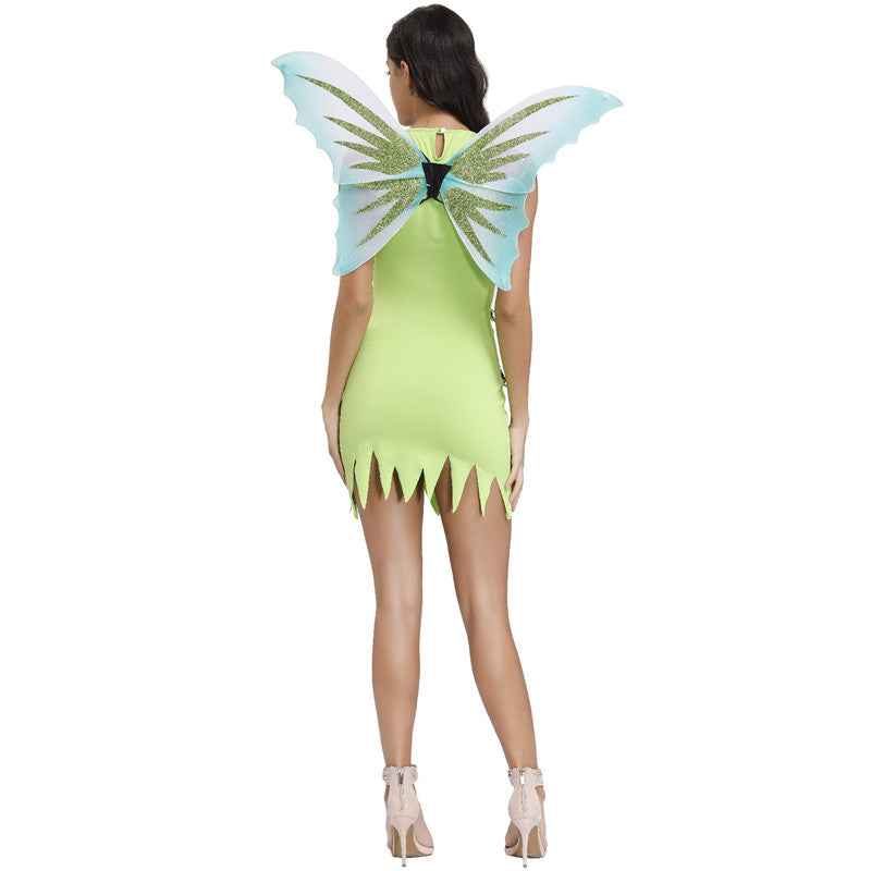 Halloween Green Forest Butterfly Fairy Angel Costume