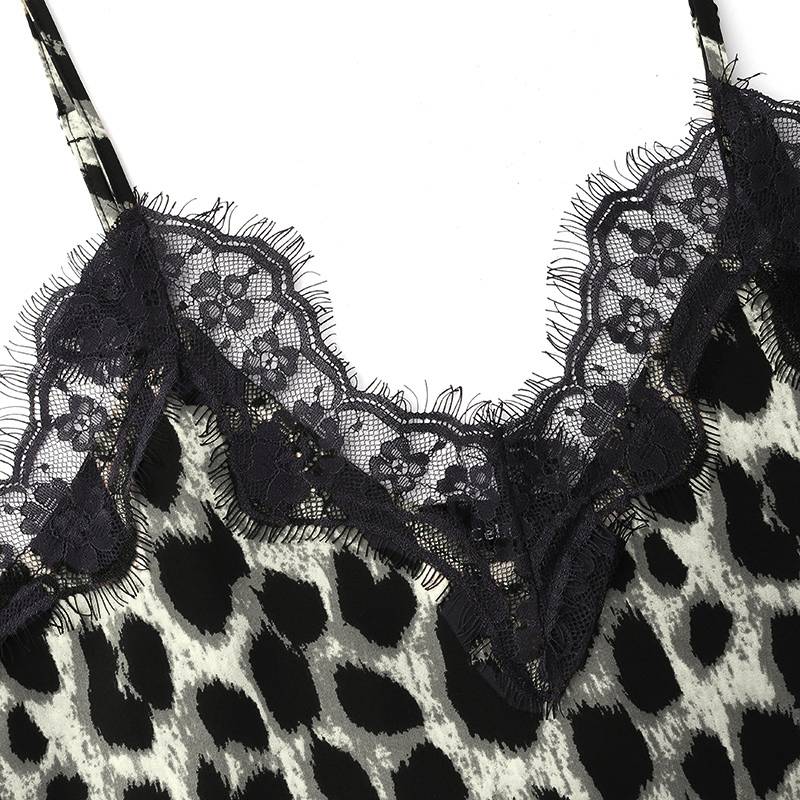 Leopard print split dress