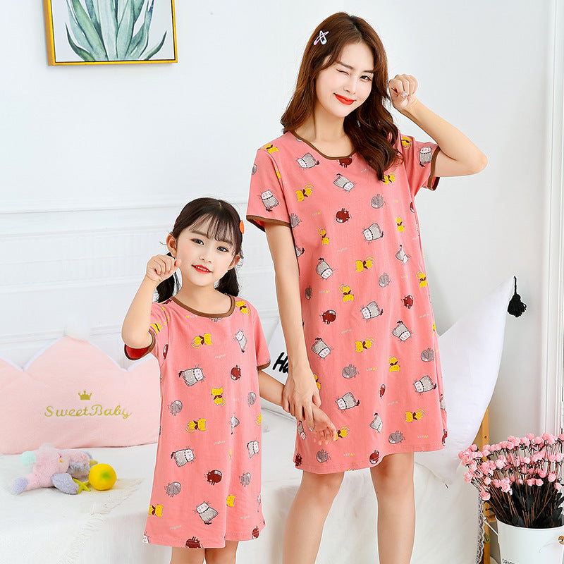 Fashion Casual Cotton Parent-child Print Princess Dress