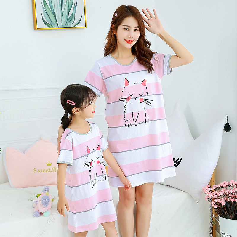 Fashion Casual Cotton Parent-child Print Princess Dress