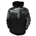 Viking Myth Digital Printing Couple Wear Hooded Sweater