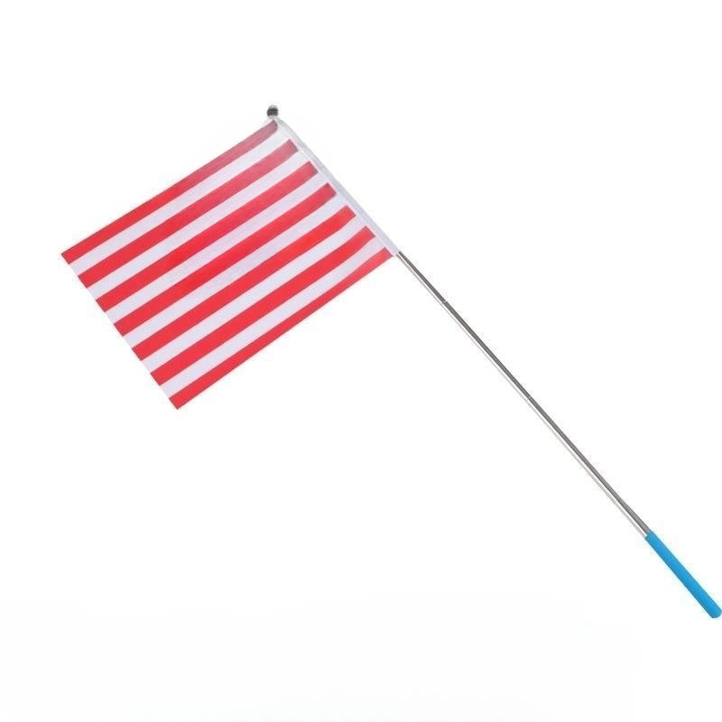 Outdoor Activities With Telescopic Hand Waving Flags