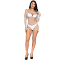 Fishnet Stockings Long Sleeve Mesh Dress